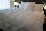 His And Her Baffle Boxed Super King Size Quilt 95% White Polish Goose Down 1 And 3 Blanket Warmth German Batiste TE100