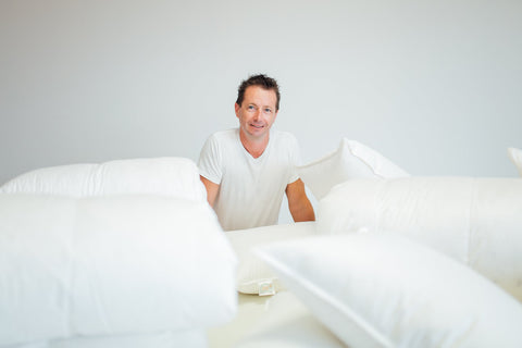 European Size Firm Pillow 90% White Polish Goose Down 65cm2