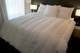 Super King Size Walled and Channel Quilt 95% White European Duck Down 3 Blanket Warmth German Batiste TE100