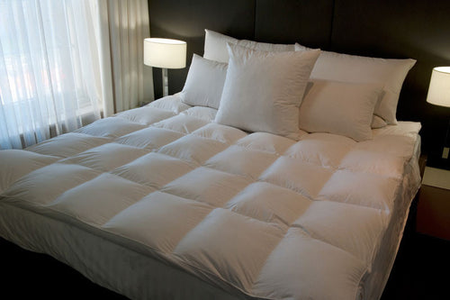 Double Bed Size Mattress Topper 90% White Polish Goose Down